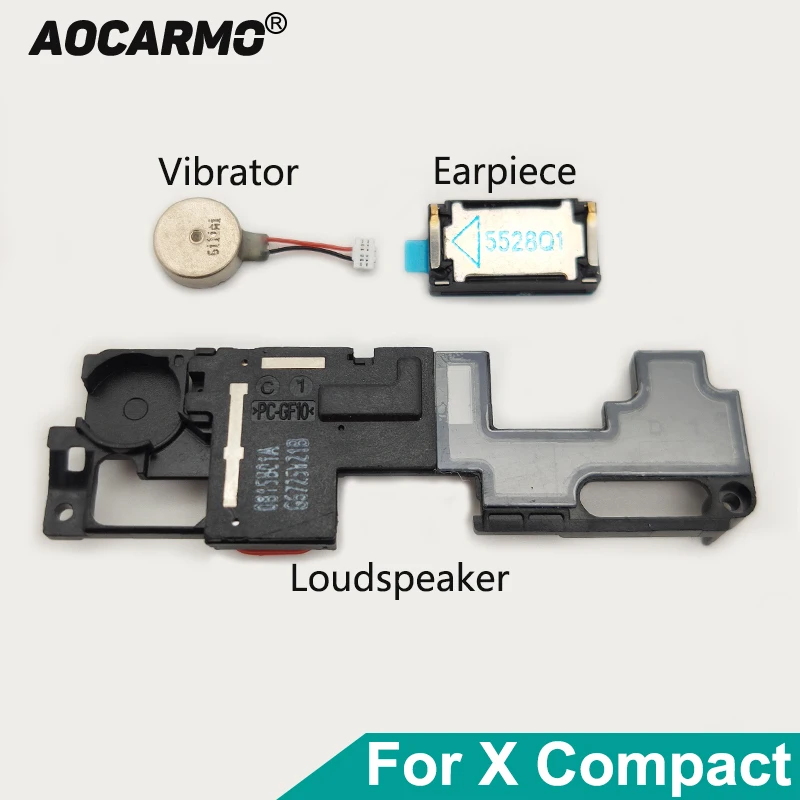 Aocarmo Top Ear Speaker Earpiece Bottom Loudspeaker With Vibrator Buzzer Flex Cable For Sony Xperia X Compact Mini F5321 XC 4.6" |