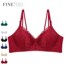 Кружевной беспроводной бюстгальтер, сексуальный цветочный бюстгальтер, модный Удобный бюстгальтер без косточек для женщин, глубокий v-образный вырез, кружевной бюстгальтер, женское нижнее белье, чашка B C, 6 цветов