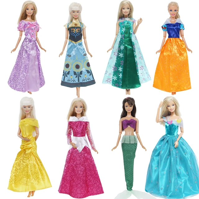 Kit Com 5 Roupinhas Para Bonecas Veste Barbie/frozen