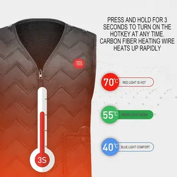 

Graphene Electric Heating Vest Charging Intelligent Heating Clothes Vest Constant Temperature Warm Waist Men And Women Vest