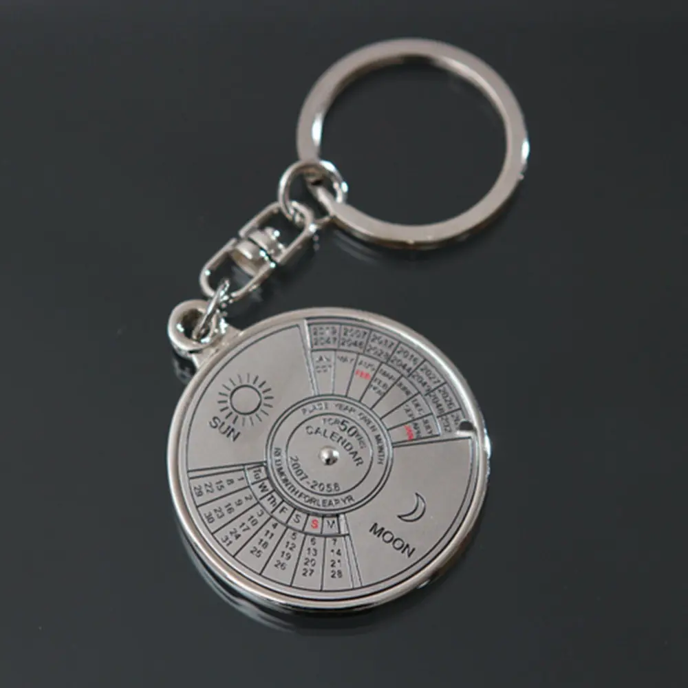Металлическое кольцо компас 50 лет календарь брелок для ключей походный Кемпинг Спорт на открытом воздухе Компас для выживания горячая распродажа