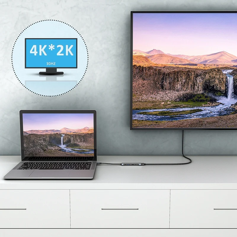 Usb концентратор 5 в 1 usb Type C разветвитель Thunderbolt 3 док адаптер с OTG для Air Mi Pro HUAWEI