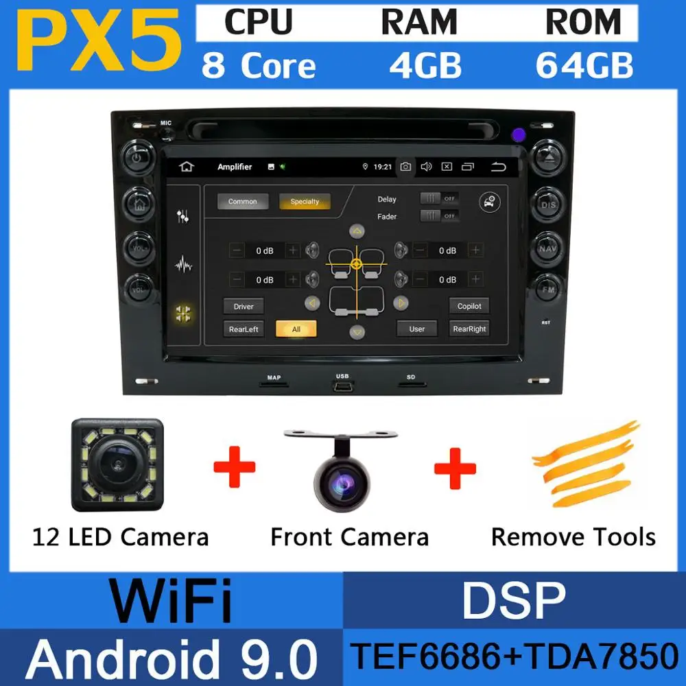 5 USB порт PX6/Восьмиядерный Android 9,0 автомобильный dvd-плеер для Renault Megane 2 ii 2003-2010 Автомобильный gps Радио DSP Android авто мультимедиа - Цвет: PX5