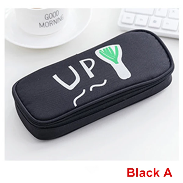 1PCS blue A Чехол для карандашей с большой вместительностью, двухслойная многофункциональная сумка для карандашей для мальчиков и девочек, подарки для офиса, школьные принадлежности - Цвет: 1PCS blue A