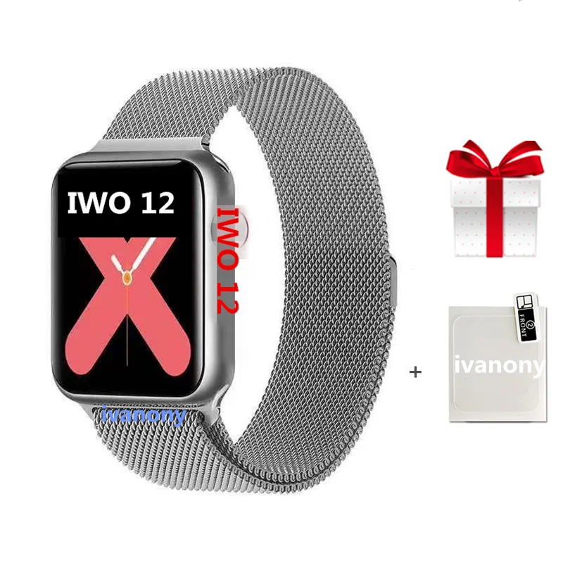G Часы SmartWatch IWO 12+ фильм Смарт-часы IP68 Водонепроницаемый IWO 12 серия 5 Поддержка ответ на вызов обмен ремешок фитнес-трекер - Цвет: G