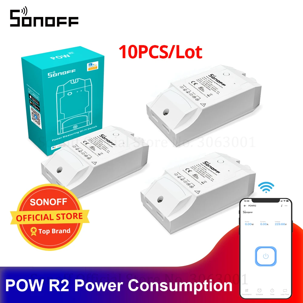 Sonoff Pow R2 Smart Wifi Switch Real Time Power Consumption Measurement F8V2