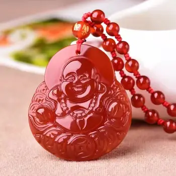 

Natural Brazilian Red Agate Money Buddha Pendant Women's Pendant Native Buddha Jade Pendant Chalcedony Pendant
