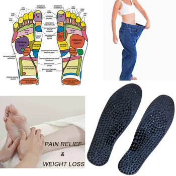 

Wholesale 1 Pair Massage Insoles Negative Ion Acupressure Feet Care Breathable Insole M3