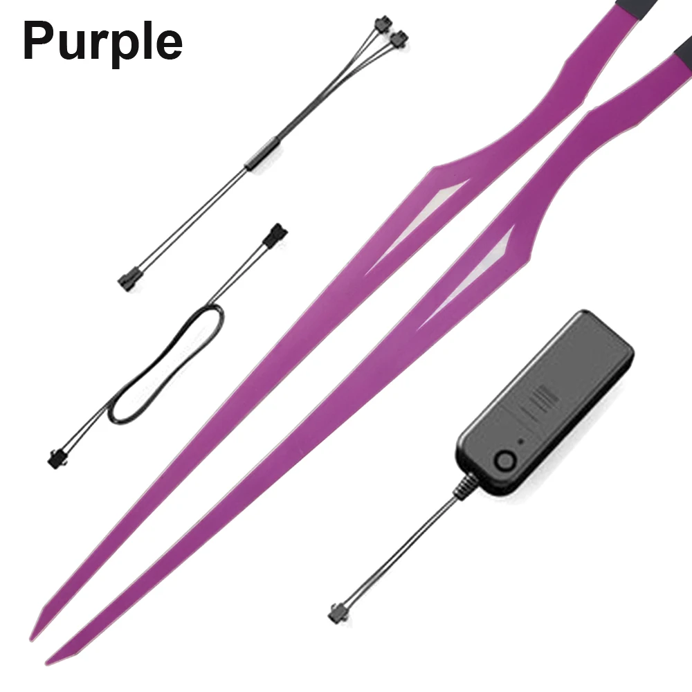 Purple Мотоцикл фара на шлем светодиодный DIY черный шлем с подсветкой мотоцикл безопасности светоотражающие полосы модификации - Цвет: Purple