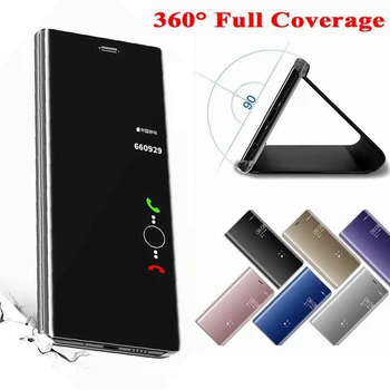 

10pcs Clear View Smart Mirror Case For Huawei Honor 20 Pro 10 Lite Note 10 8A V20 Play Flip Leather Stand Shockproof Back Cover