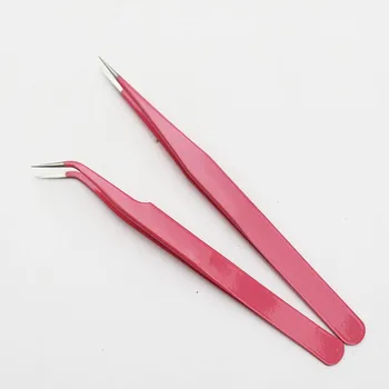 

Fashion Eyelash Extension Tweezers Stainless Steel Red Eyelash Tweezers Anti-static Super-hard Clip Eye Lash Beauty Makeup Tool