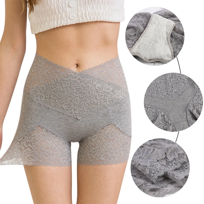 

Women Safety Pants Sexy Lace Under Skirt Anti Chafing Thigh Safety Shorts Ladies Pants Underwear Shorts