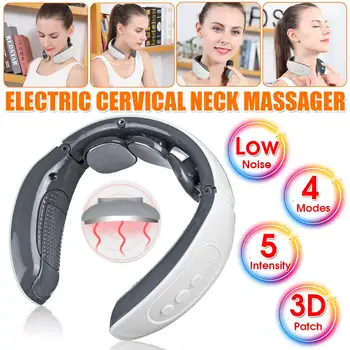 

3 Massage Heads Electric Pulse Back Neck Massager Pain Relief Tool 360 Degree Floating Head Health Care Cervical Relaxation