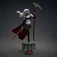 

1/ 24 75mm Resin Model Death Sickle Beautiful Sexy Girl Figure Unpaint RW-001
