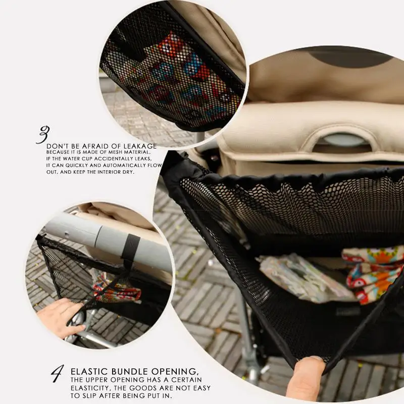 Коляска корзина для хранения сумка для детской коляски сетка-футляр карета Мумия подгузник сумка Аксессуары для детской коляски пеленки мешок