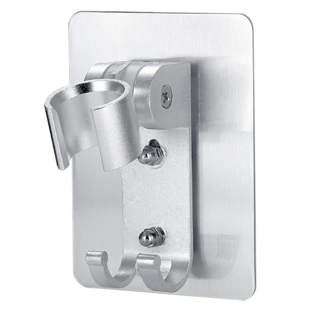 

Shower Head holder with Two Hooks Self-Adhesive Handheld Shower Head Adjutsable Bracket