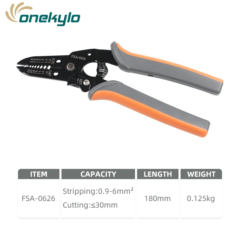 hsc8 6-4a mini nose crimping pliers wire stripper crimper tool cable crimper stripper+1800pcs ferrule terminal set - Цвет: FSA-0626