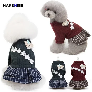 

Plaid Puppy Dog Dresses Small Medium Dog Clothes Cat Apparel For Pets Dog Outfits Girl Free Shipping Drop Ship size S-XXL