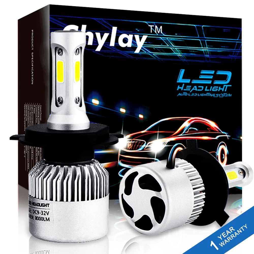 

2Pcs H4 LED H7 H11 H1 H3 HB4 H8 HB3 H27 9005 9006 Auto Car Headlight 72W 8000LM High Low Beam Light Automobiles Lamp 6500K Bulb