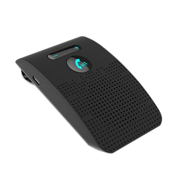 

Bluetooth 5.0 Handsfree Car Kit Hifi Speaker 2W Wireless Audio Receiver MP3 Music Player Noise Cancelling Sun Visor Clip