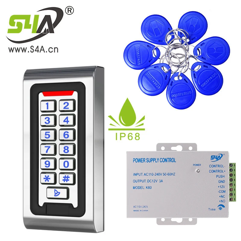 Водонепроницаемая автономная металлическая клавиатура доступа RFID IP68|Наборы для