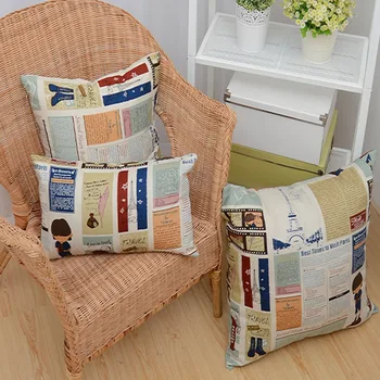 

American Village Pastoral Style Hold Pillow Case Simple Home Throw Pillow Cover Pillow Case Cushion Cover by Backpack Fabric Bed