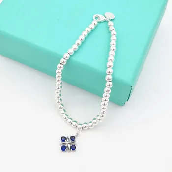

Sterling silver 925 classic popular original fashion cross inlaid zircon charm ladies bracelet jewelry holiday gift