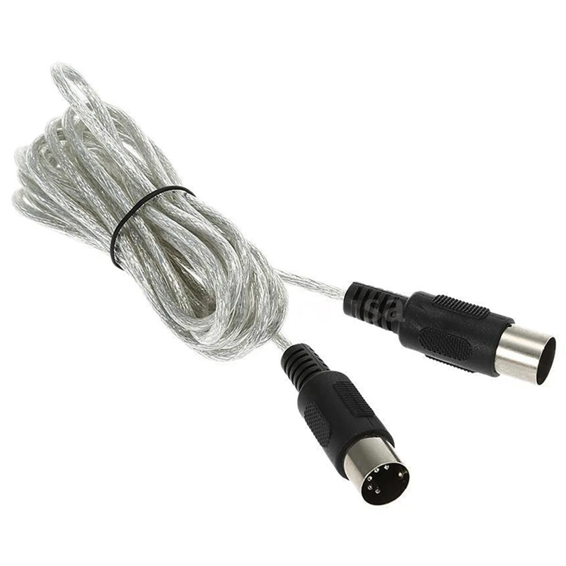 Качество 9.8FT миди кабель со штыревыми соединителями на обоих концах для подключения DIN 5-контактный музыкальный инструмент удлинитель Разъем