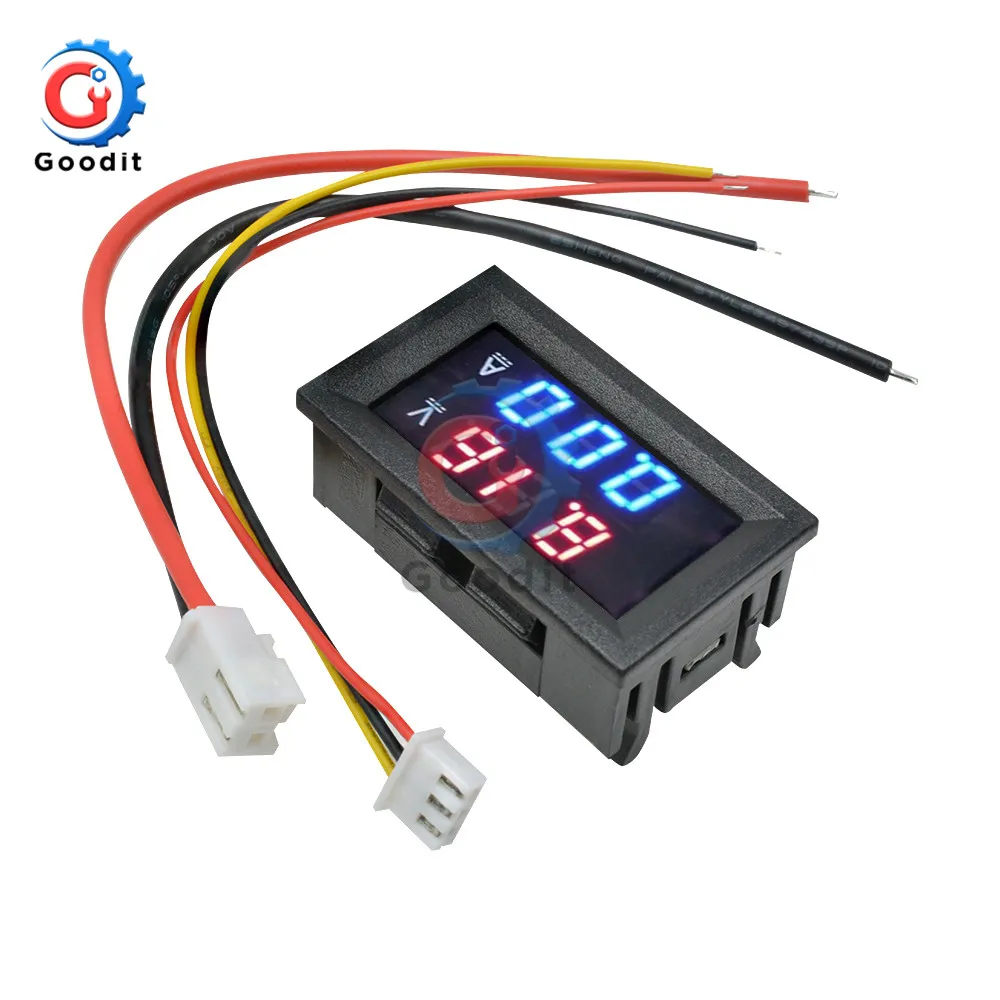 smart water meter 0.56" Mini Digital Voltmeter Ammeter DC 100V 50A Panel Amp Volt Voltage Current Meter LED Display Red Blue LED Dual Display surface roughness testers