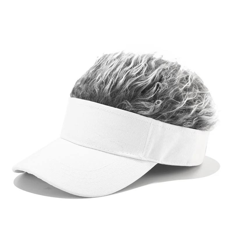 

2019 New hat unisex Funny Wig Cap Flair Hair Visor Casual Golf Caps Outdoor Wig Baseball Cap Parent-child Street Trend Outdoor