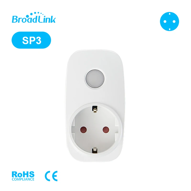 

BroadLink SP3 Contros 16A 3500W Socket Hot Easy-Setup Wi-Fi Smart Timer Plug for Smart Home Automation System