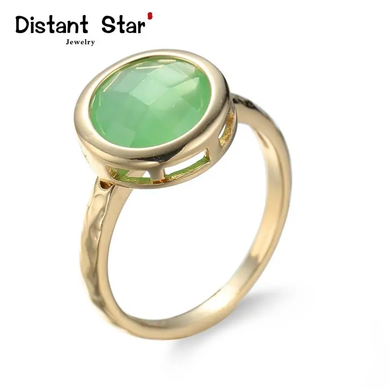 Популярное изысканное кольцо из медного сплава с золотым кубическим цирконием