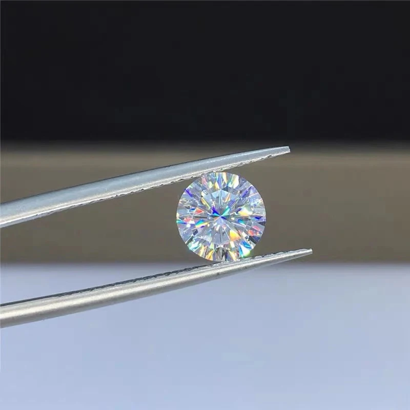 Круглая блестящая огранка 7 0 мм 1.2ct F цвет моиссанитов Свободный Камень VVS1