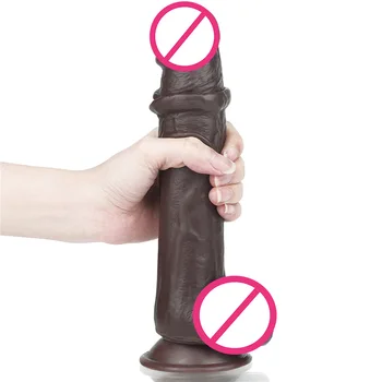 Foreskin black Dildo for Anal huge Realistic Dildo Penis with Suction Cup Vaginal G-spot Lesbian Adult Erotic Sex Toys Anal 2