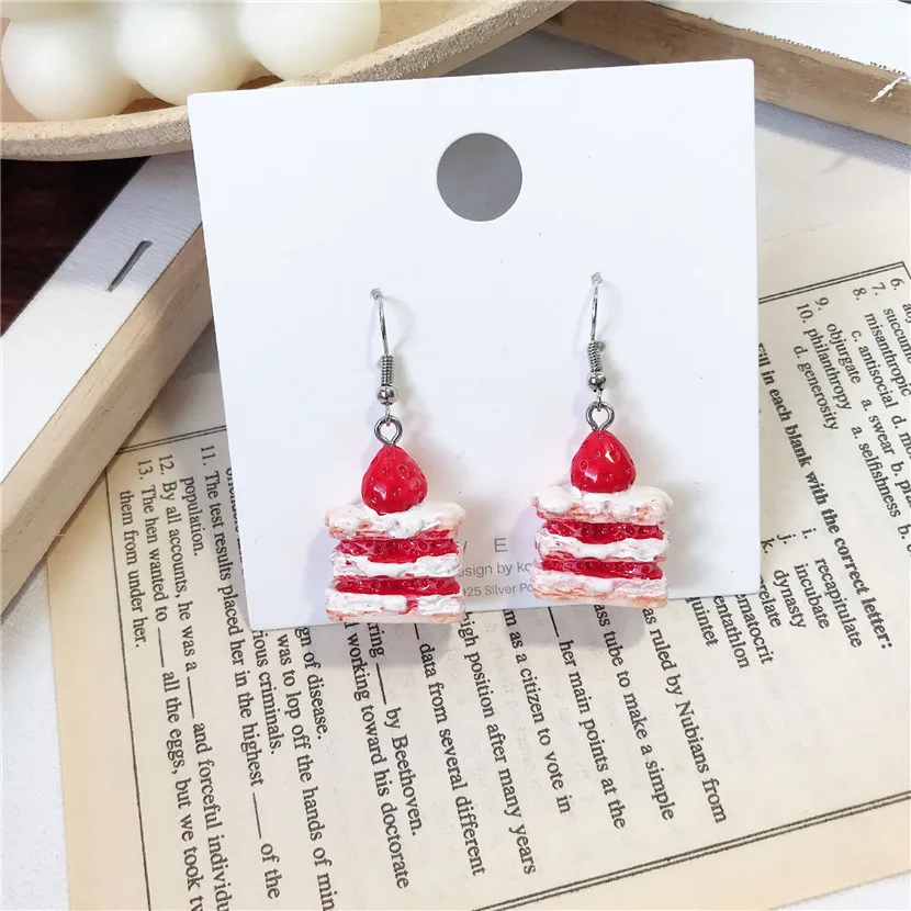 

Cute Hanging Earrings Christmas 2020 Decorations For Girls Gift Female Unusual Goods korean Style Strawberry Paired Things Bulk