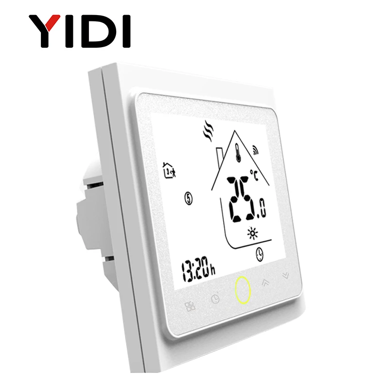 White Thermostat Wifi Smart Touch термостат Электрический Подогрев воды Напольное отопление водный газовый котел контроллер температуры Alexa Google Home - Цвет: White Thermostat