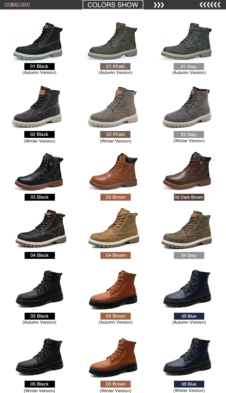 Waliicorners Men PU Leather Ankle Snow Boots Anti-Skidding Motorcycle Warm Boots Fashion Shoes 5 颜色