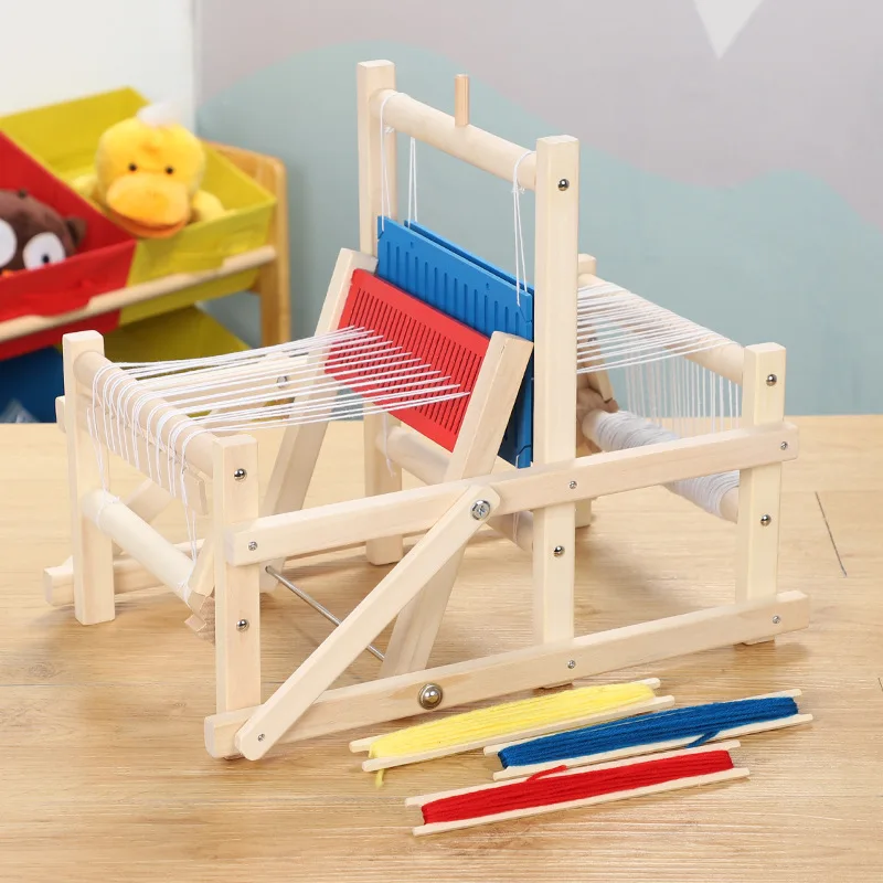 

Children DIY Loom Weaving Machine Toy Wooden Children Handmade Toy for Making Scarf Spinning Wheel Weaving GIRL'S