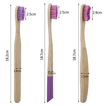 

Adults Bamboo Toothbrush Oral Care Medium Bristles Eco-Friendly Biodegradable Toothbrushes Oral Cleaning Care Tools
