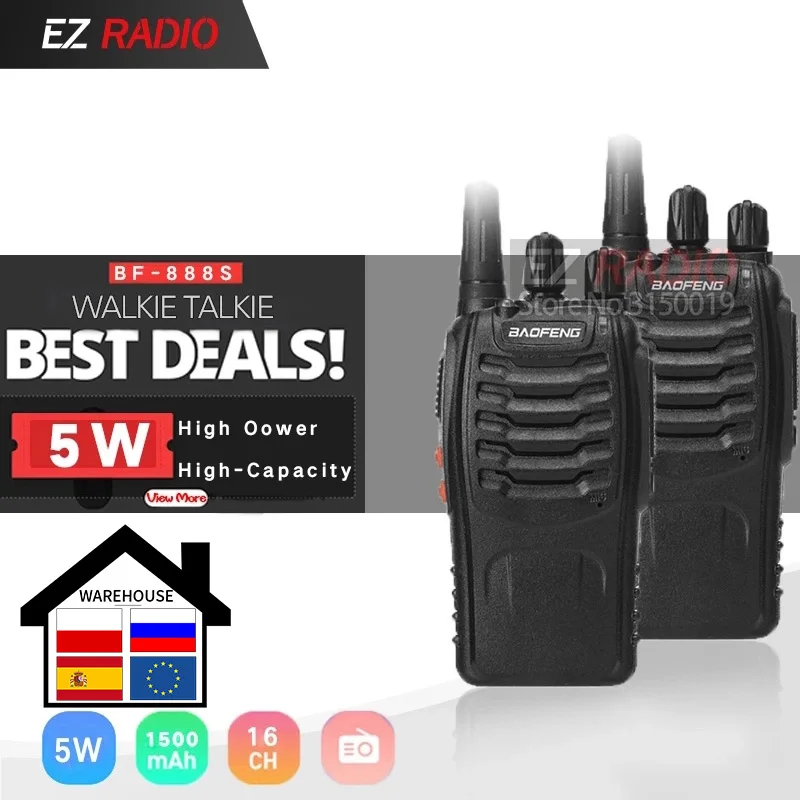 Baofeng-walkie-talkie BF-888S de dos vías, Radio portátil Baofeng 888 888S BF888S BF 888S UHF, uv-s9 bf-c1 H777, 2 uds.