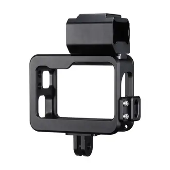 

Metal Vlog Camera Rabbit Cage For Gopro 7 With Dual Cold Shoe Design Microphone Adapter Mic Cable Clip Black
