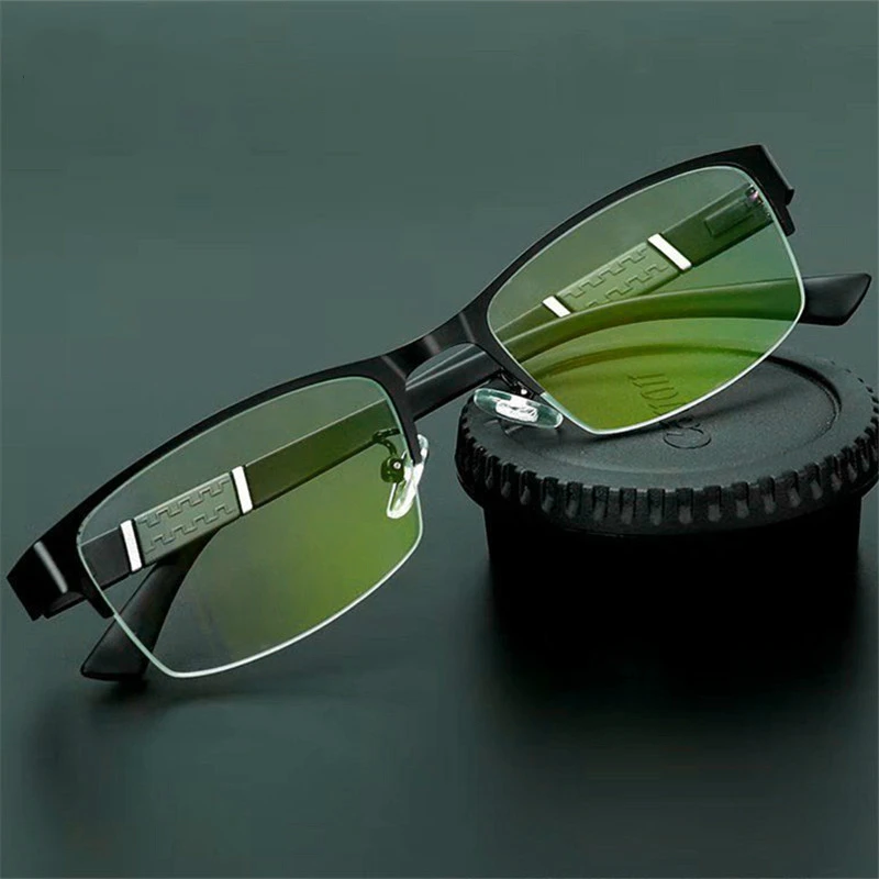 New Trend Reading Glasses Reading Glasses Men and Women High Quality Half Frame Diopters Business Office Men Reading Glasses