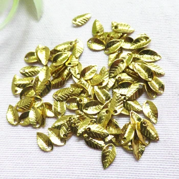 

20Pcs Wholesale Gold Colour 4x7MM Leaf Charm Pendants DIY Brass Floating Charms for Jewelry Making Accessories Lead Nickel Free