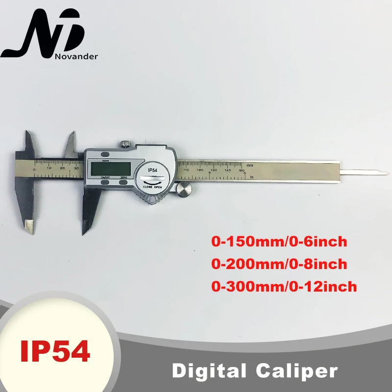 

Electronic Digital Caliper 0-150 0-200 0-300 Stainless Steel Caliper Waterproof IP54 Digital Vernier Caliper