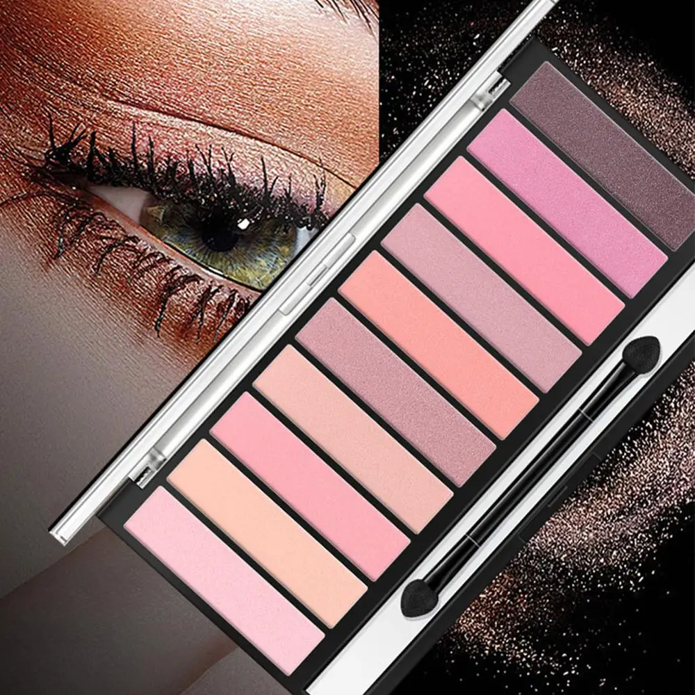

10 Colors Eyeshadow Palette Natural Matte Shimmer Glitter Makeup Palette Long Lasting Waterproof Professional Makeup Cosmetics