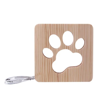 

Wooden Lamp Light Kids Bedroom Decoration Warm Light Led Usb Night Light For Children'S Day Gift