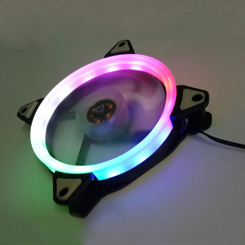 Вентилятор охлаждения компьютера светодиодный вентилятор охлаждения RGB 12 см DC 12 В бесщеточный кулер для компьютера корпус ПК процессор K3M9F