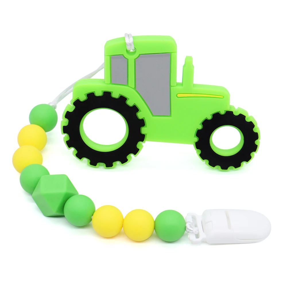 

Small Car Shape Teether Teething For Baby Infant Silicone Teether Chain Baby Chewable Chewing Toys For BPA Free Food Grade