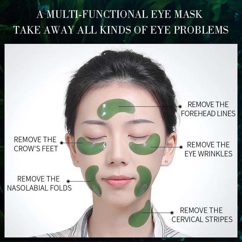 LAIKOU Nicotinamide Crystal Eye Mask Gel Eye Patches Seaweed Moisturizing Remover Dark Circles Anti Wrinkle Eye 3