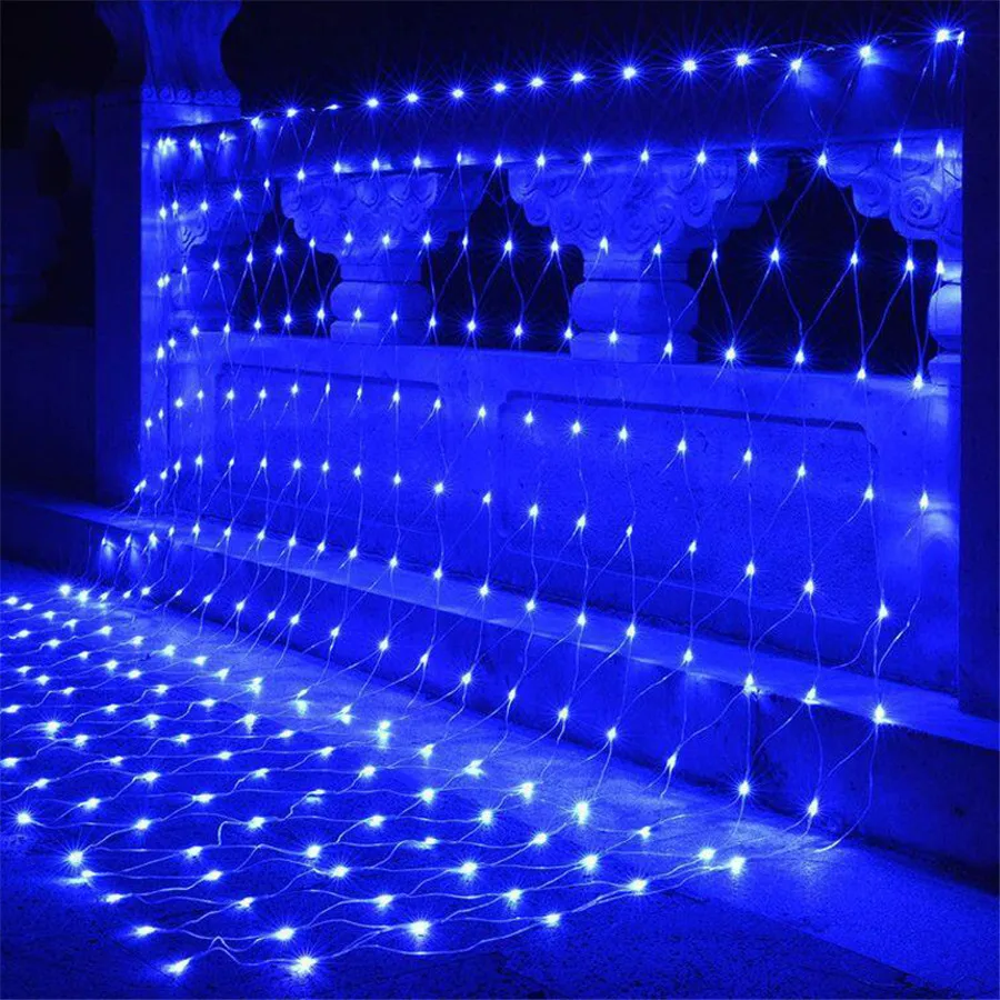

BEIAIDI 3x2/10x1/6x4M LED Mesh Net Christmas LED Fairy String Light Outdoor Garden Wedding Mesh Nets Window Icicle Fairy Garland